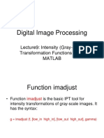 DIP9 - Intensity Transformation Functions Using MATLAB