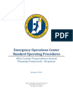 Emergency Operations Center Standard Operating Procedures: Allen County Preparedness System Planning Framework - Response
