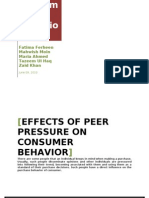 Final Report - Peer Pressure On Consumer Behavior