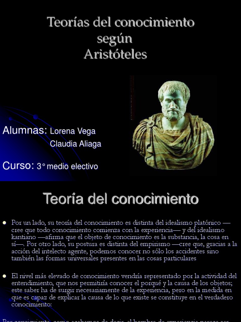 Teoria Del Conocimiento de Aristoteles Proposición