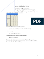 Analysis of Experiments With Random Effects