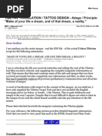 Tibetan Translation Tattoo Design Adage Principle Make Of Your Life A Dream And Of That Dream A Reality Pdf Translations Typefaces