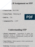 Marketing II Assignment On STP