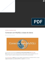 Conexión A BD Con Mysqli en PHP