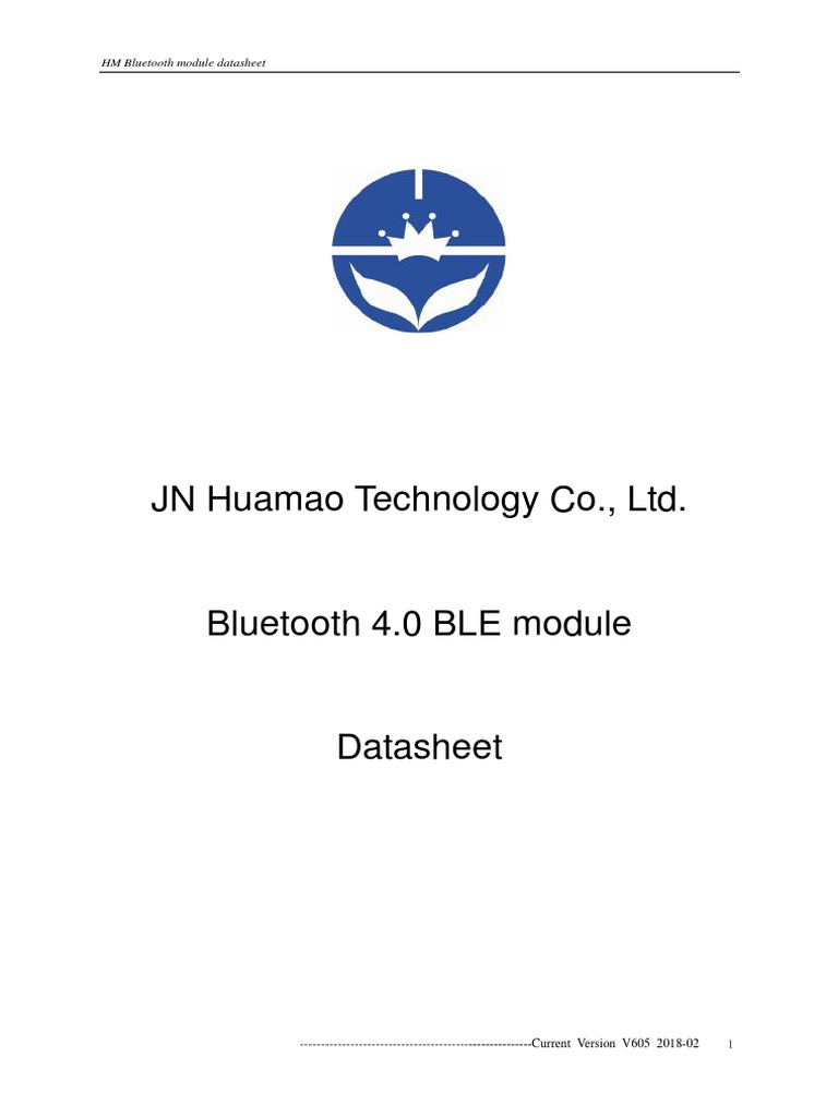 JN Huamao Technology Co., LTD.: HM Bluetooth Module Datasheet | PDF ...