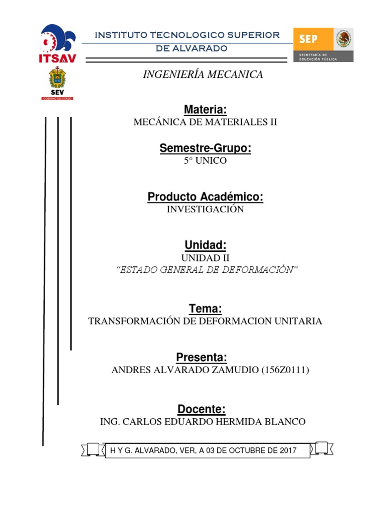 Deformacion Unitaria Pdf Pdf Elasticidad Física Deformación