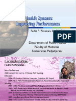 Health System: Improving Performance: Department of Public Health Faculty of Medicine Universitas Padjadjaran