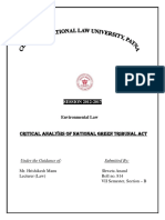 Critical Analysis of National Green Tribunal Act: SESSION 2012-2017
