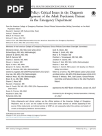 Clinical Policy: Critical Issues in The Diagnosis and Management of The Adult Psychiatric Patient in The Emergency Department