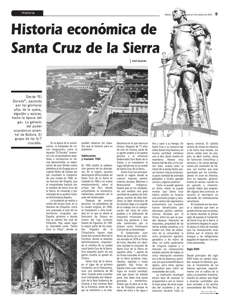 Historia económica de Santa Cruz | PDF | Bolivia | Agricultura