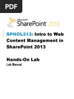 Intro To Web Content Management in SharePoint 2013