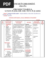 Clr Clasa a Iia Proiectarea Unitatilor de Invatare