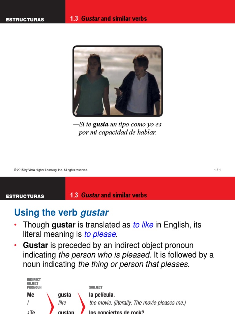 Understanding Gustar and Similar Verbs | PDF | Grammatical Number | Plural