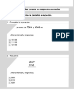 Ahora Puedes Empezar.: Lee Las Preguntas y Marca Las Respuestas Correctas