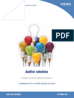 Auditor Selection: Summary of A Paper Issued in 2013