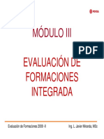 Módulo III Evaluación de Formaciones Integrada