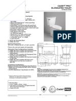 Cadet PRO Elongated Toilet: ® ™ Vitreous China