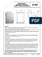 Classicseries Surface-Mounted Paper Towel Dispenser: Technical Data