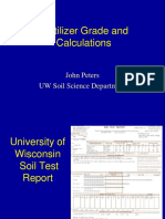 Fertilizer Grade and Calculations: John Peters UW Soil Science Department