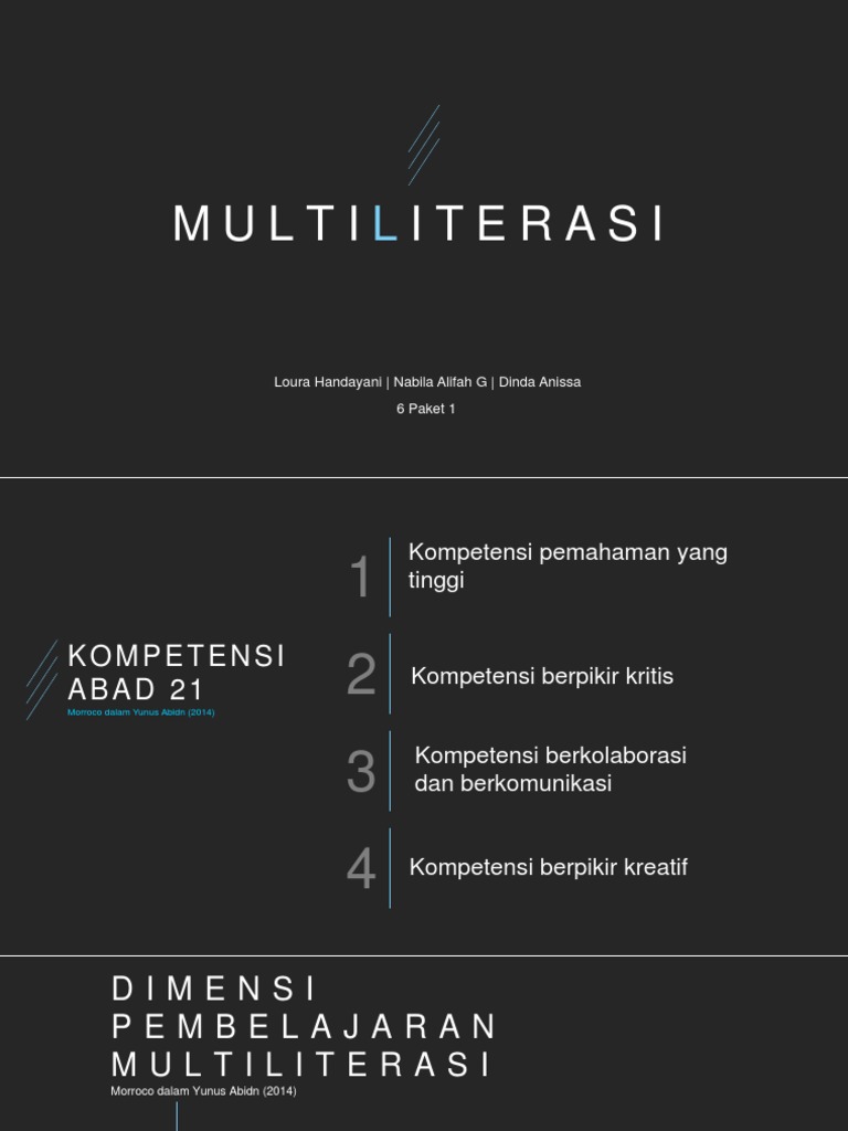 Kel 10. PEMBELAJARAN MULTILITERASI | PDF