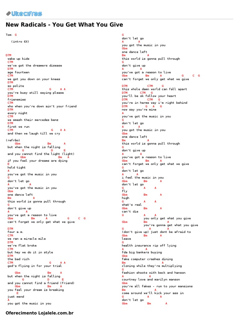 New Radicals - You Get What You Give | PDF | Leisure