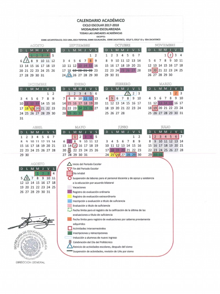 Calendario IPN PDF