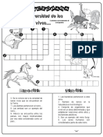 Crucigrama La Diversidad de Los Seres Vivos CLAVE PDF