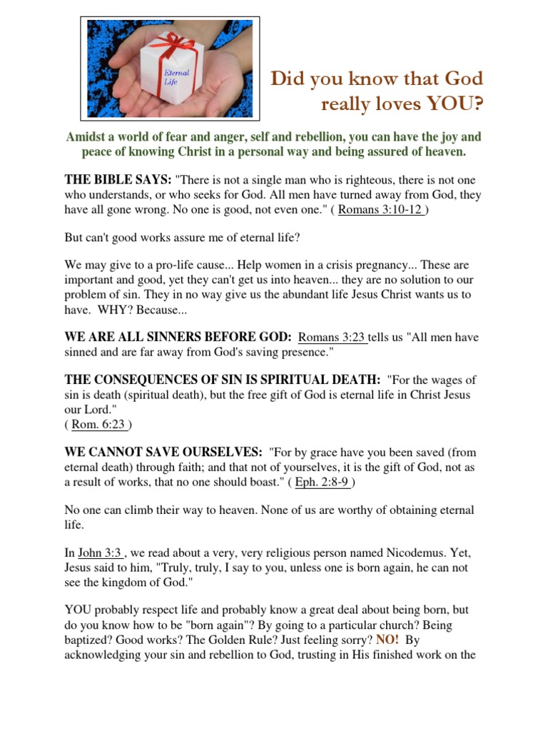 Did You Know That God Really Loves You Download Free Pdf Sin
