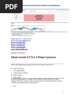 Most Recent CCNA 4 Final Answers