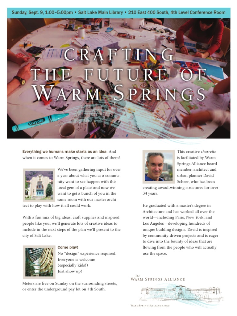 The Future of Warm Springs Event PDF Design