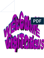 Welcome Visitors Grade V