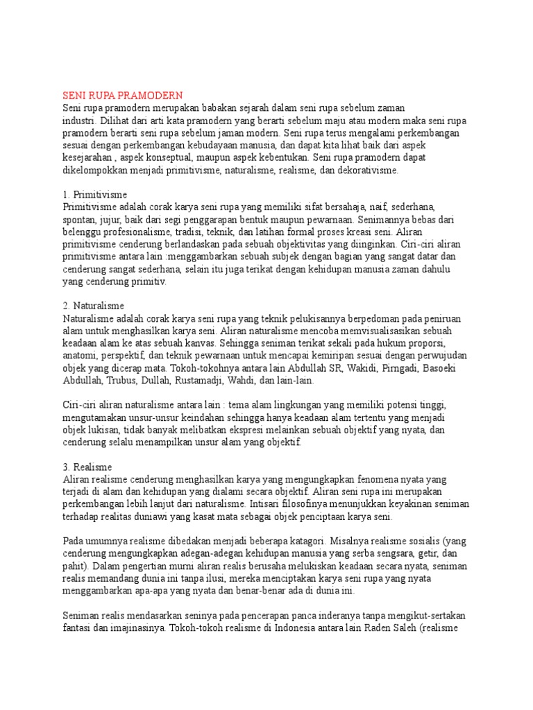 Seni Rupa Pramodern