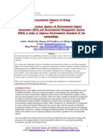 Environmental Impacts of Mining - Identifying various Aspects of Environmental Impact Assessment (EIA) and Environmental Management System (EMS) in order to Improve Environmental Standard of the surroundings