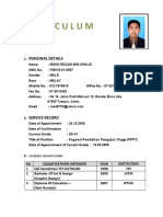 Curriculum Vitae: Personal Details