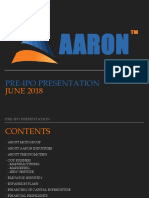 Pre-Ipo Presentation: JUNE 2018
