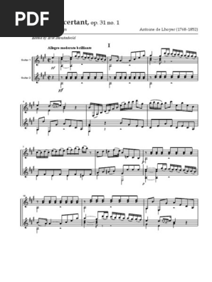 Antoine De Lhoyer Duo Concertante Op 31 Nº 1 Pdf