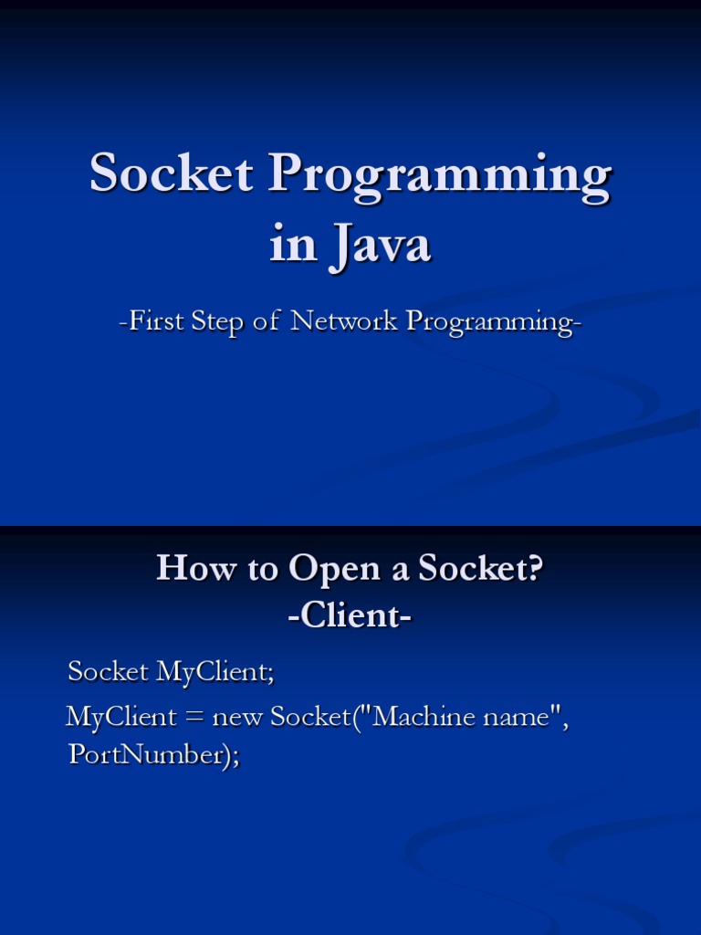 Socket Programming in Java | PDF | Port (Computer Networking) | Network ...