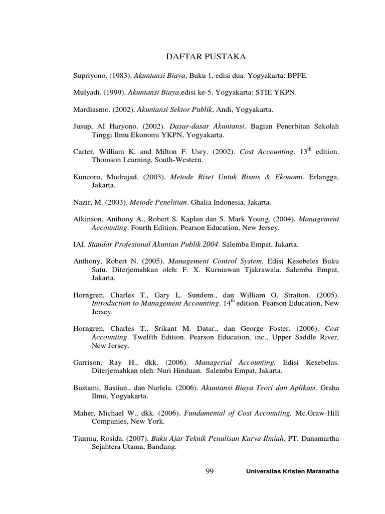 Daftar Pustaka Accounting. Fourth Edition. Pearson Education, New