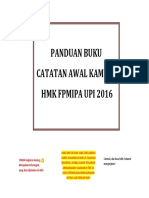 Panduan Buku Catatan Awal Kampus HMK Fpmipa Upi 2016