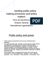 Understanding Public Policy Making Processes and Policy Makers