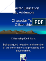 Character Education Mr. Anderson Character Trait Citizenship