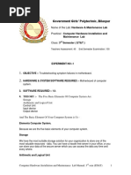 Computer Hardware Installation and Maintenance Lab Manual