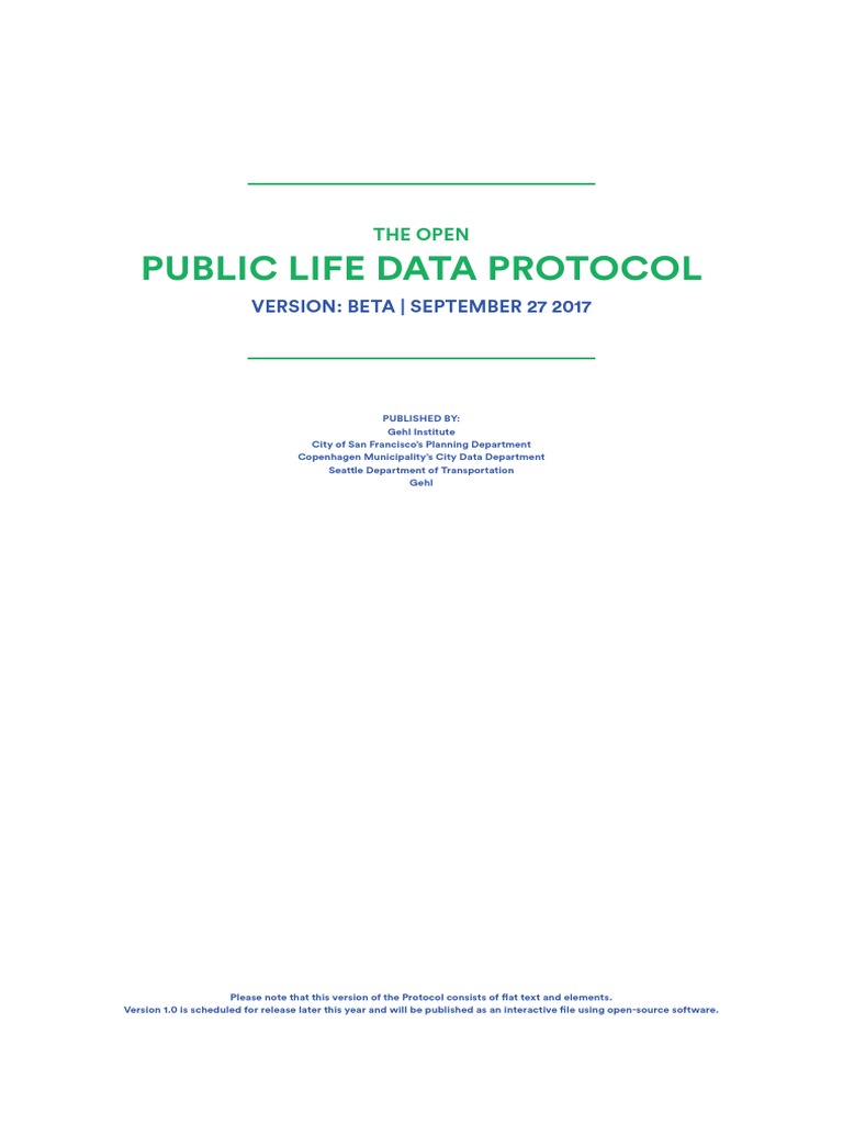 Public Life Data Protocol Overview | PDF | City | Innovation