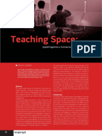 Teaching Space, Spatial Cognition in Architectural Design Education by Ozaeta