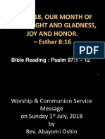 2018 07 01 Divine Light and Gladness