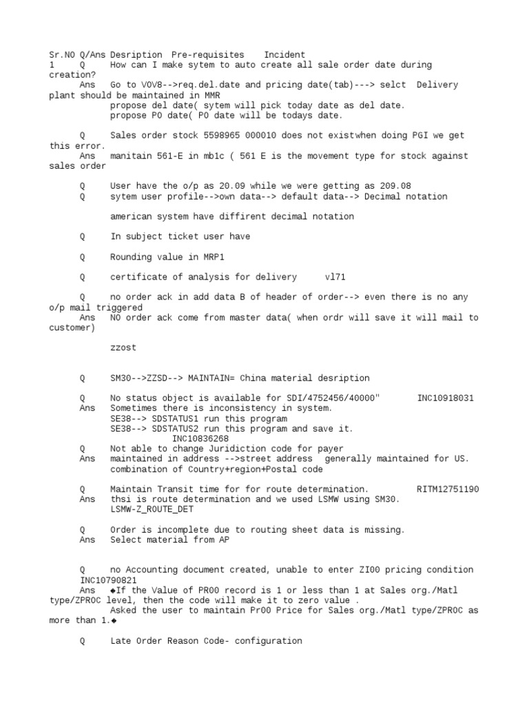 Sap SD | PDF | Invoice | Warehouse