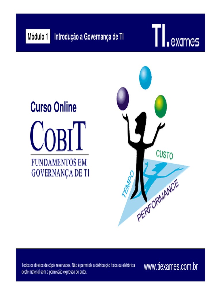 Curso de COBIT - Fundamentos de Governança de TI PDF | PDF | Cobit ...
