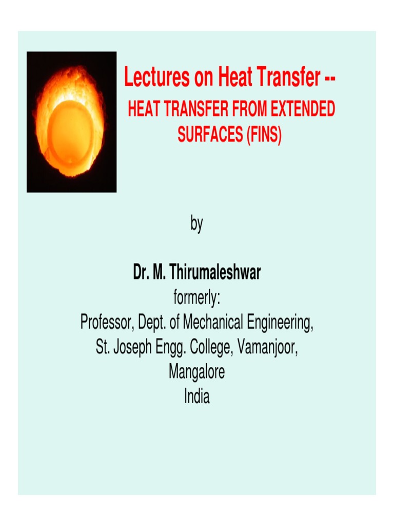 Heat Transfer Analysis of Fins | PDF | Thermal Conduction | Electrical ...
