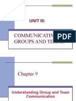 Unit Iii:: Communicating in Groups and Teams