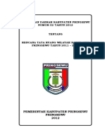 Perda No. 02 Tahun 2012 Tentang RTRW Kab. Pringsewu Tahun 2011 2031 PDF